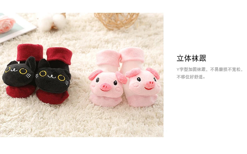 Meia Antiderrapante Plumi — Bichinhos de Inverno (0-18m)