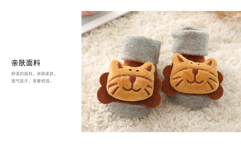 Meia Antiderrapante Plumi — Bichinhos de Inverno (0-18m)