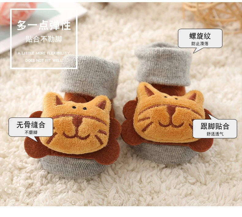 Meia Antiderrapante Plumi — Bichinhos de Inverno (0-18m)