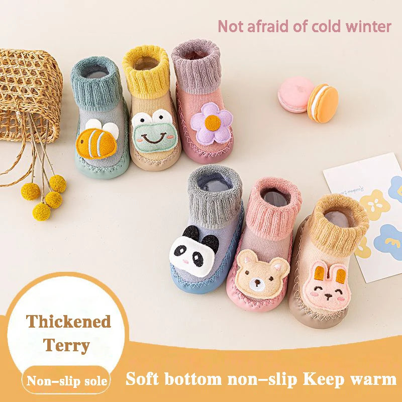 Meia-Pantufa Bichinhos Plumi — Inverno Antiderrapante (0-24m)