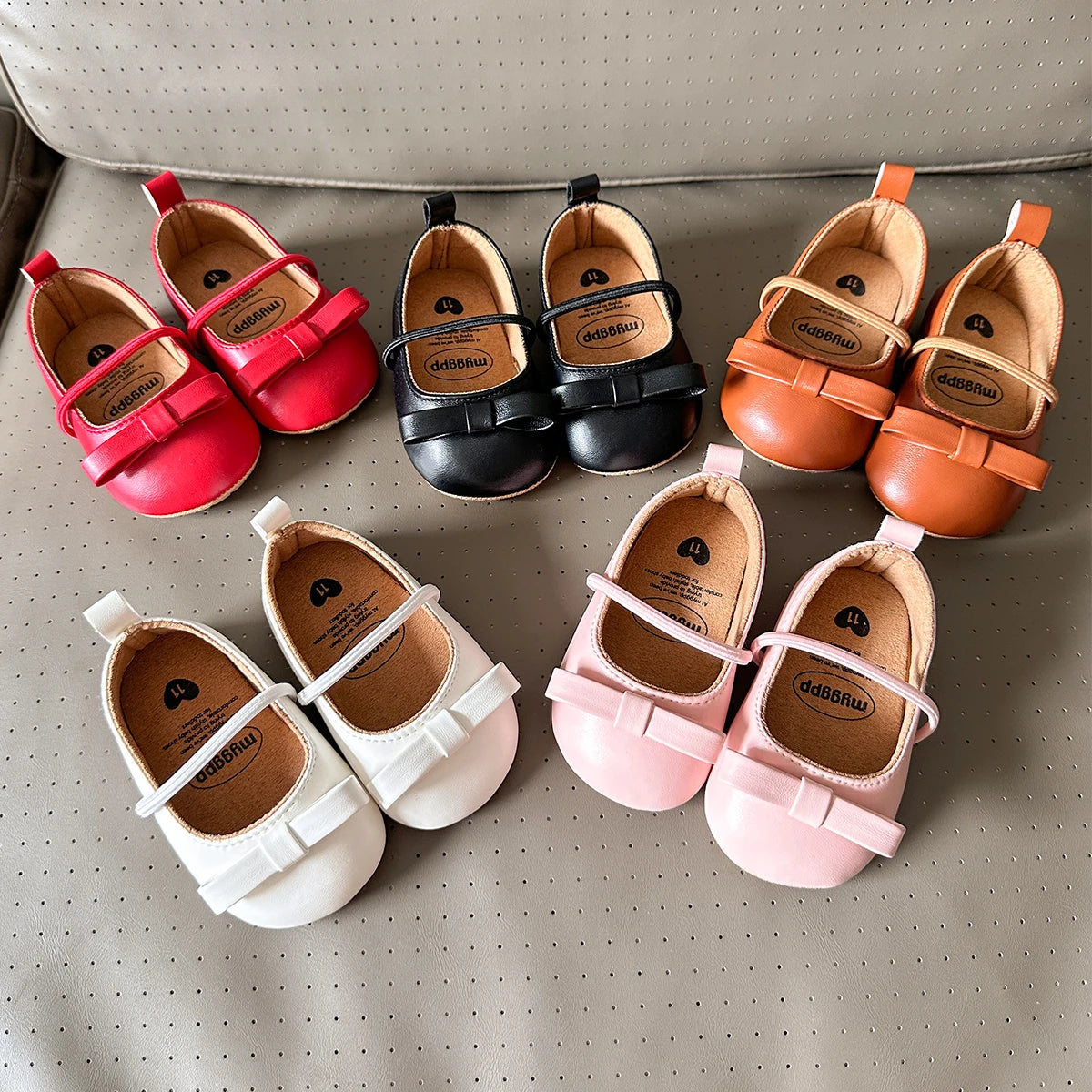 Sapato de Couro Plumi — Premium Antiderrapante (0-18 meses)