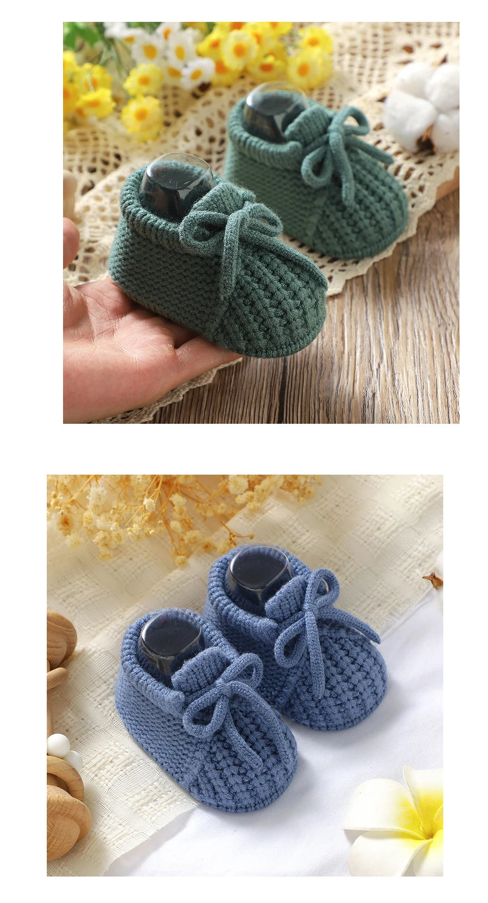 Botinha de Tricô Plumi — Quentinha para o Berço (0-18 meses)