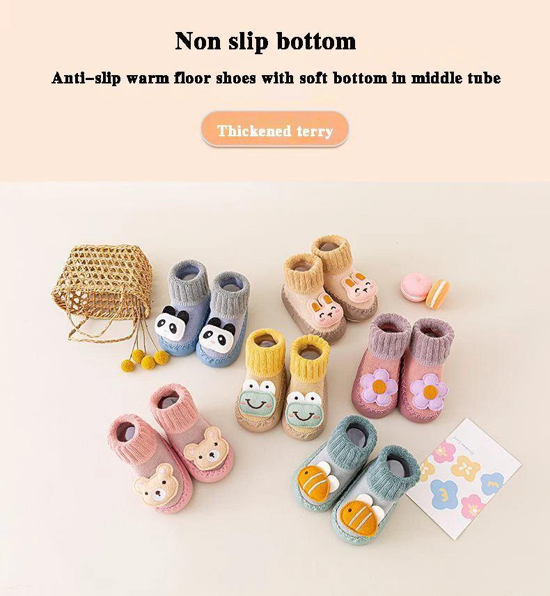 Meia-Pantufa Bichinhos Plumi — Inverno Antiderrapante (0-24m)