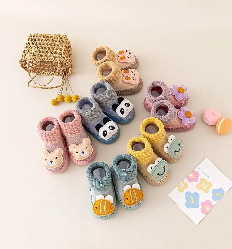 Meia-Pantufa Bichinhos Plumi — Inverno Antiderrapante (0-24m)