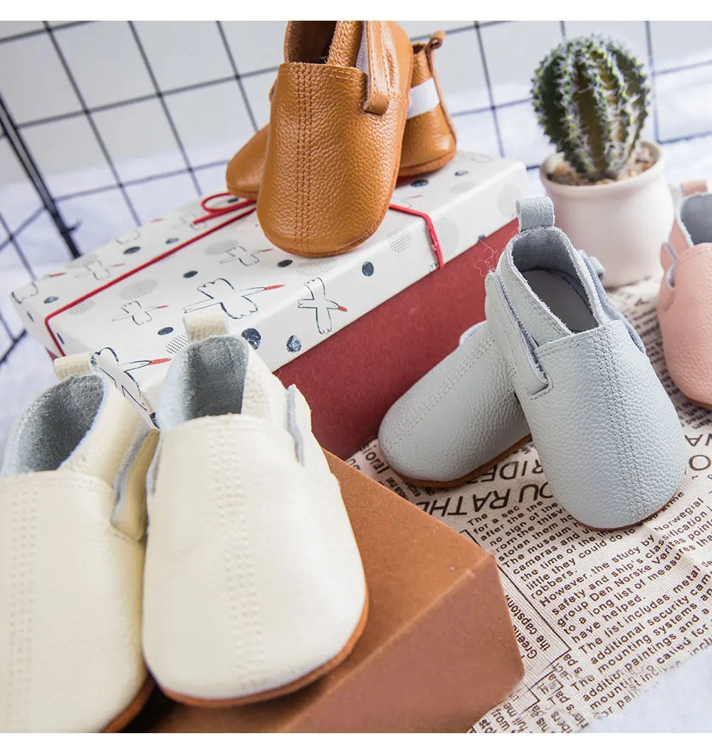 Mocassim de Couro Plumi — Pelúcia de Inverno (0-24m)