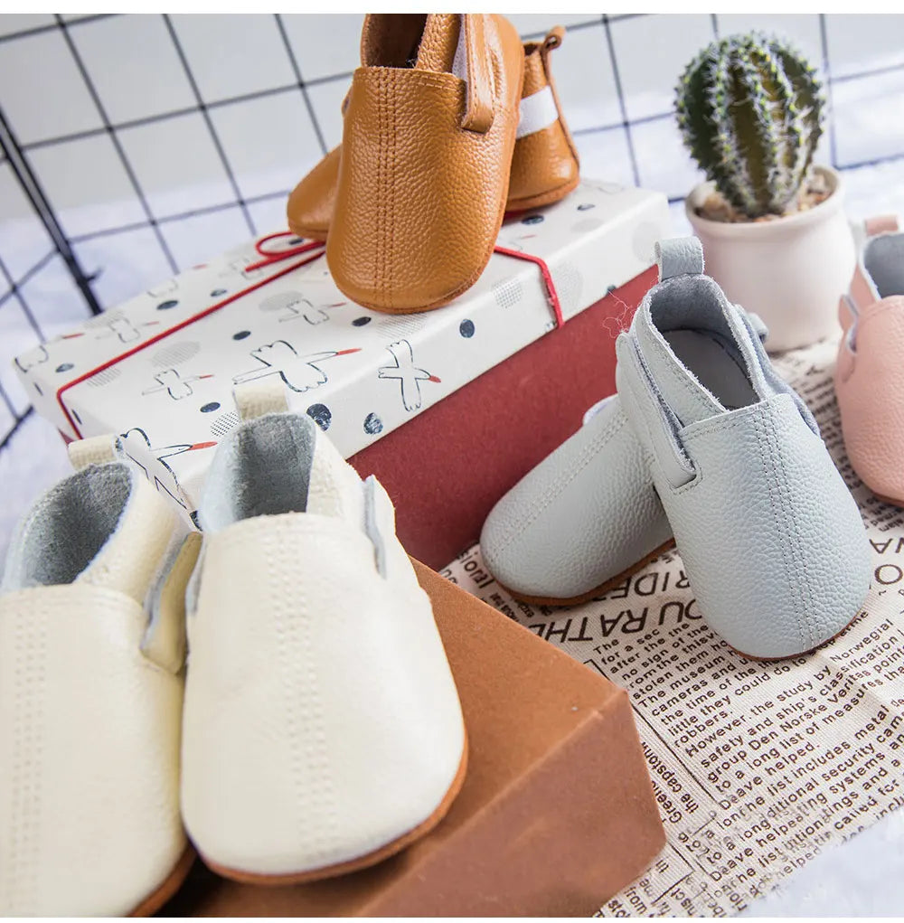 Mocassim de Couro Plumi — Pelúcia de Inverno (0-24m)