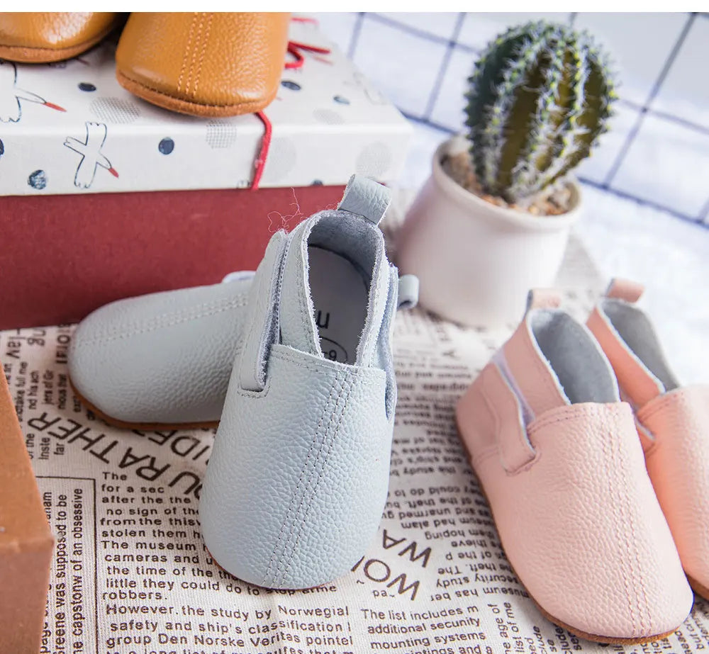Mocassim de Couro Plumi — Pelúcia de Inverno (0-24m)