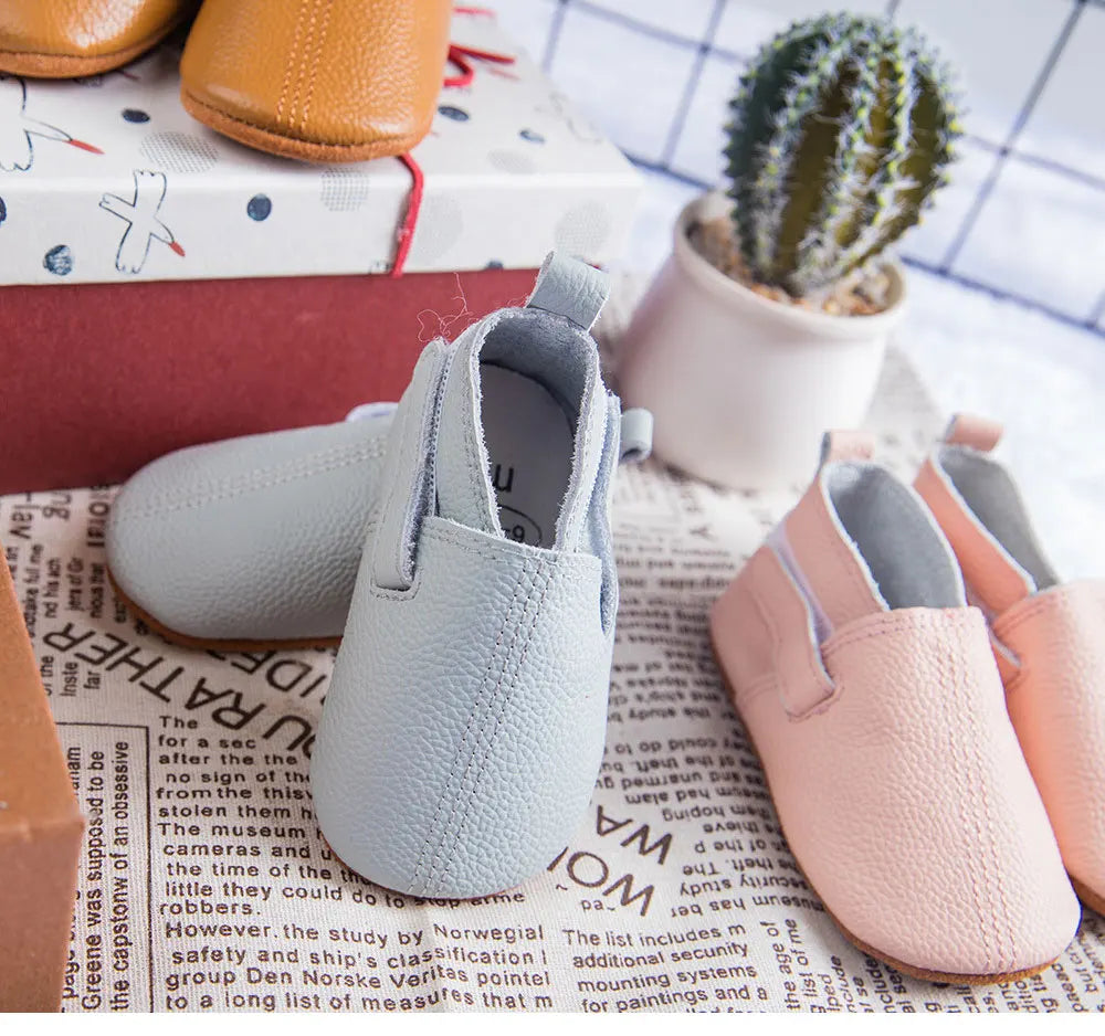Mocassim de Couro Plumi — Pelúcia de Inverno (0-24m)