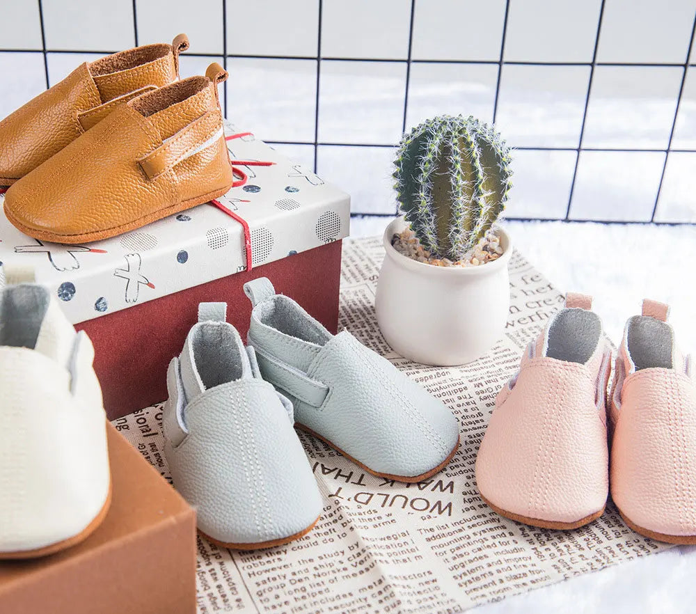 Mocassim de Couro Plumi — Pelúcia de Inverno (0-24m)