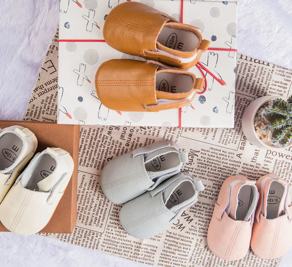 Mocassim de Couro Plumi — Pelúcia de Inverno (0-24m)