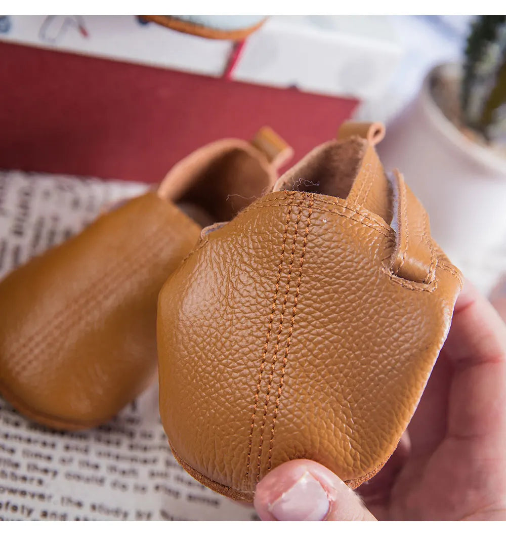 Mocassim de Couro Plumi — Pelúcia de Inverno (0-24m)