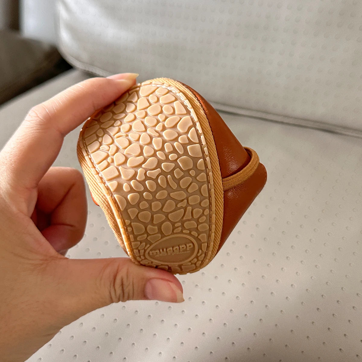 Sapato de Couro Plumi — Premium Antiderrapante (0-18 meses)