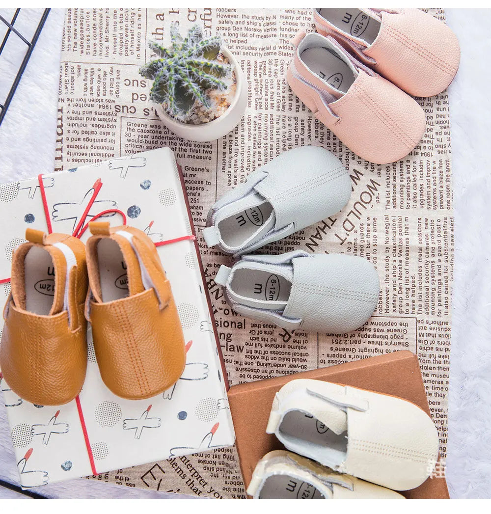 Mocassim de Couro Plumi — Pelúcia de Inverno (0-24m)