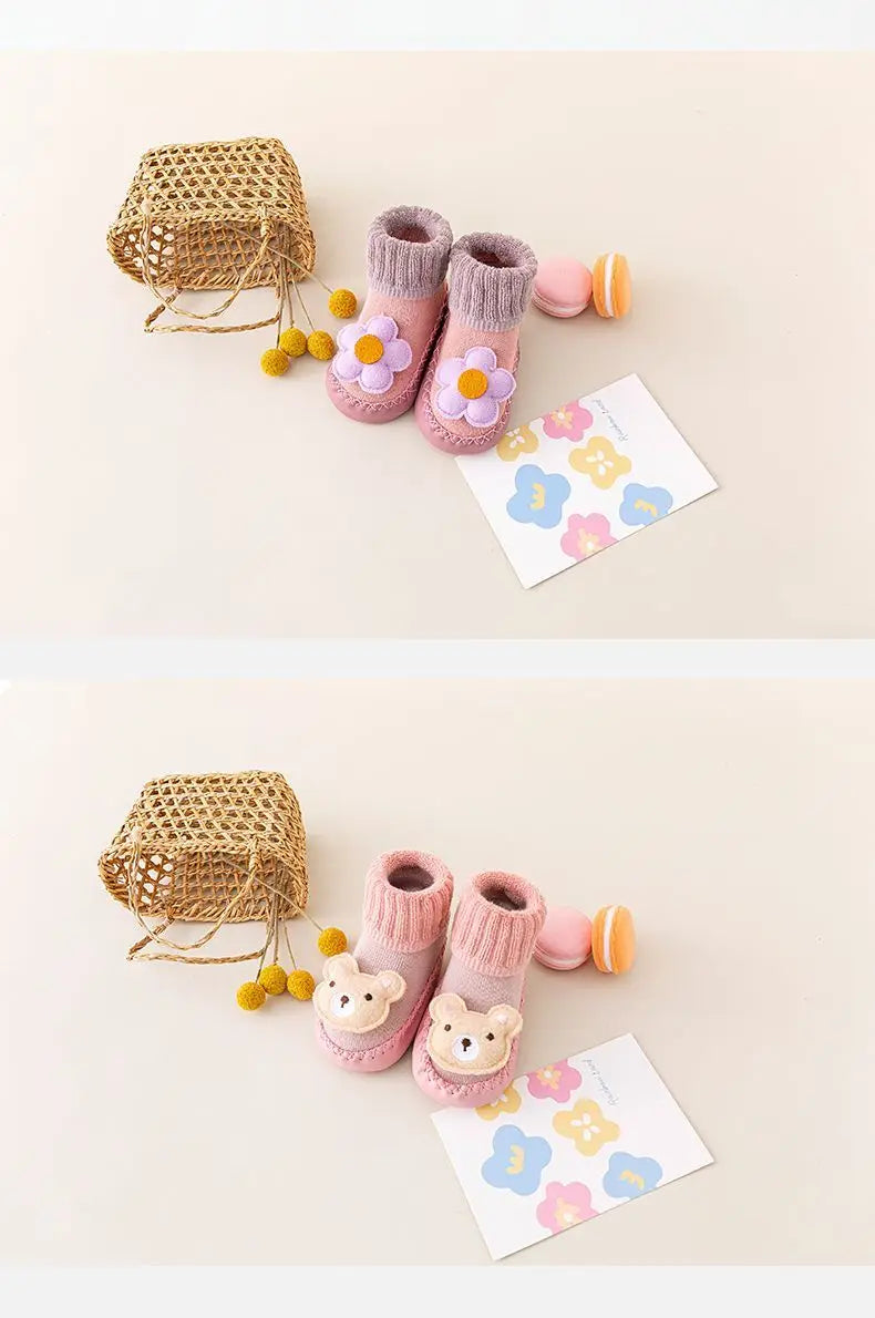 Meia-Pantufa Bichinhos Plumi — Inverno Antiderrapante (0-24m)