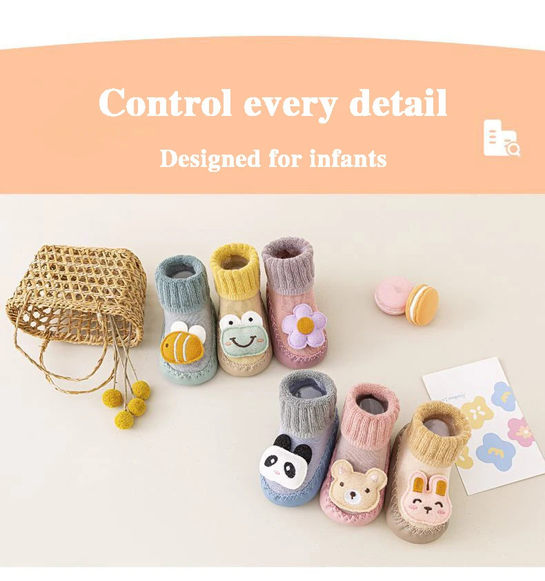 Meia-Pantufa Bichinhos Plumi — Inverno Antiderrapante (0-24m)