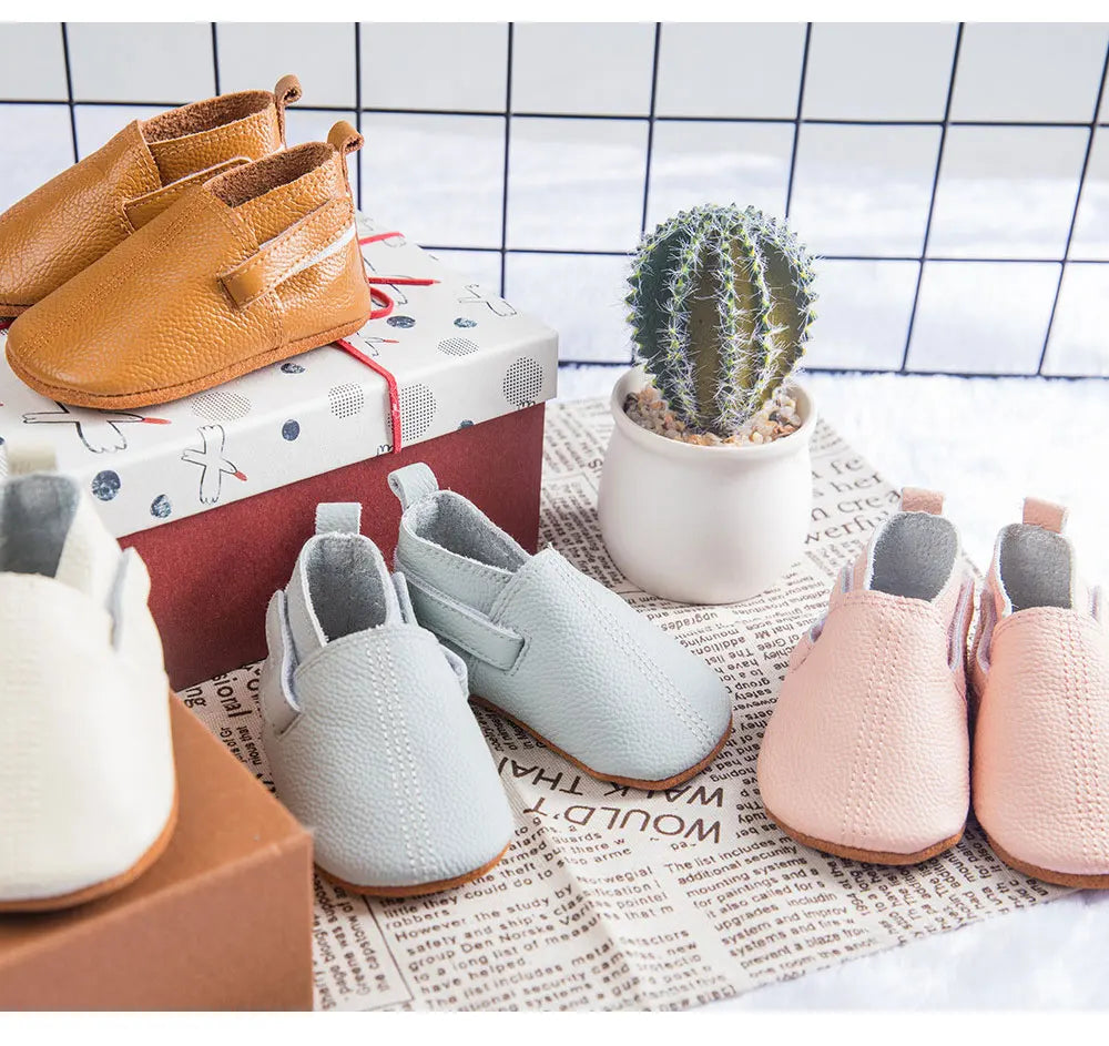 Mocassim de Couro Plumi — Pelúcia de Inverno (0-24m)